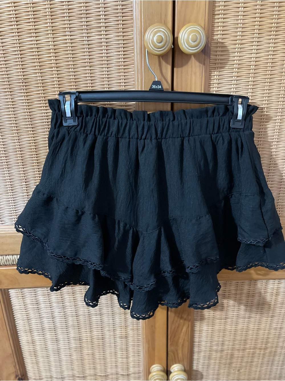 Black Ruffle Tiered Women’s Skort - Picture 3 of 3